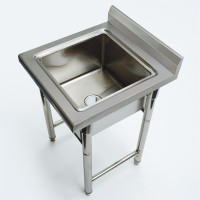 Commercial Kitchen Stainless Steel Work Table Washing Basin Sink Bench